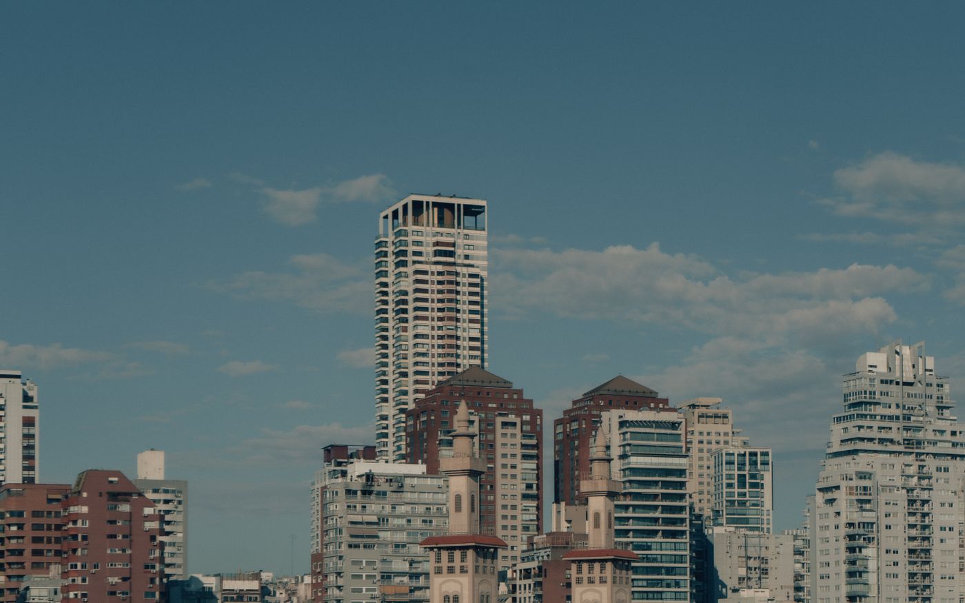 Buenos Aires skyline at sunset